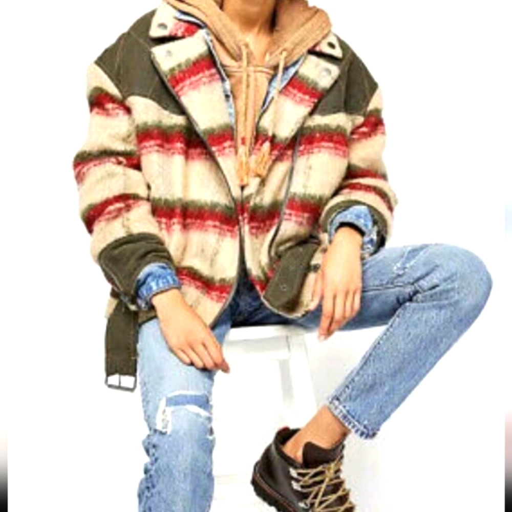 Free People Montana Wool Blend Jacket / Coat Small